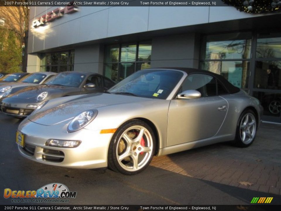 2007 Porsche 911 Carrera S Cabriolet Arctic Silver Metallic / Stone Grey Photo #3