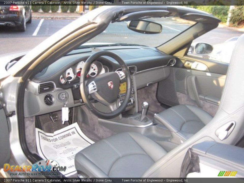 2007 Porsche 911 Carrera S Cabriolet Arctic Silver Metallic / Stone Grey Photo #15