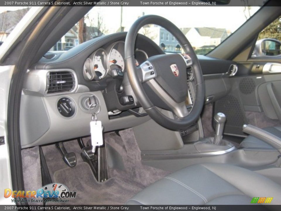 2007 Porsche 911 Carrera S Cabriolet Arctic Silver Metallic / Stone Grey Photo #24