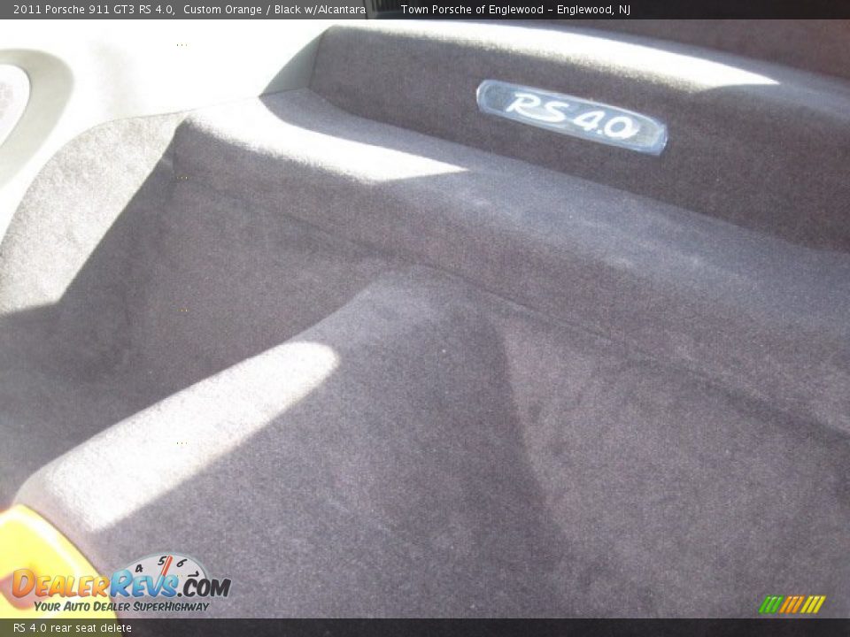 RS 4.0 rear seat delete - 2011 Porsche 911