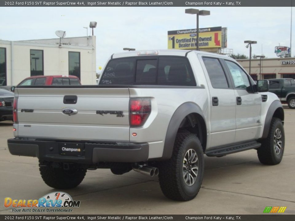 2012 Ford F150 SVT Raptor SuperCrew 4x4 Ingot Silver Metallic / Raptor Black Leather/Cloth Photo #6