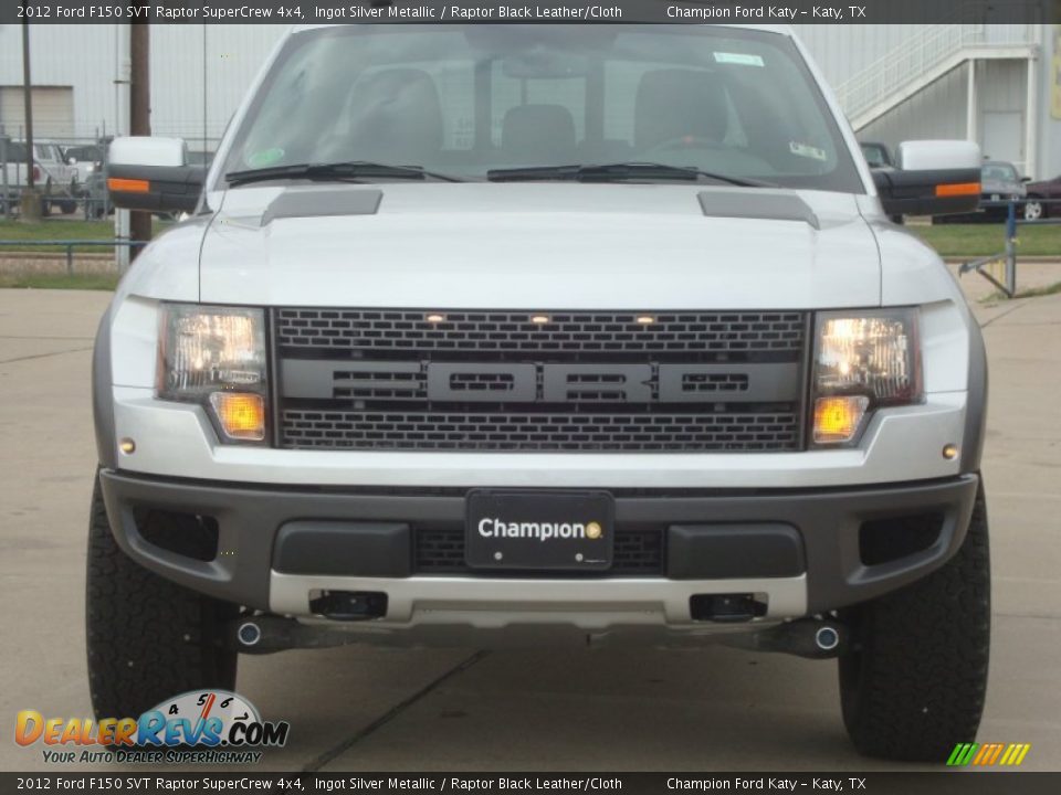 2012 Ford F150 SVT Raptor SuperCrew 4x4 Ingot Silver Metallic / Raptor Black Leather/Cloth Photo #9