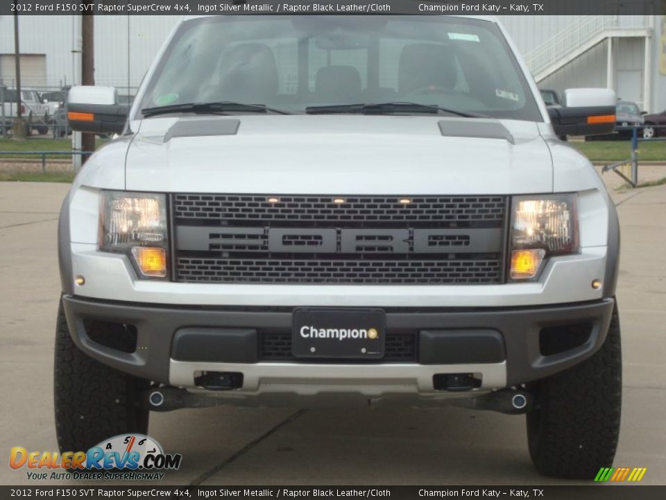 2012 Ford F150 SVT Raptor SuperCrew 4x4 Ingot Silver Metallic / Raptor Black Leather/Cloth Photo #9