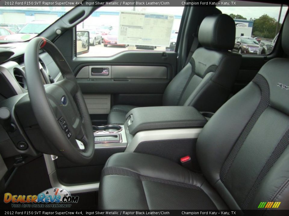 2012 Ford F150 SVT Raptor SuperCrew 4x4 Ingot Silver Metallic / Raptor Black Leather/Cloth Photo #27