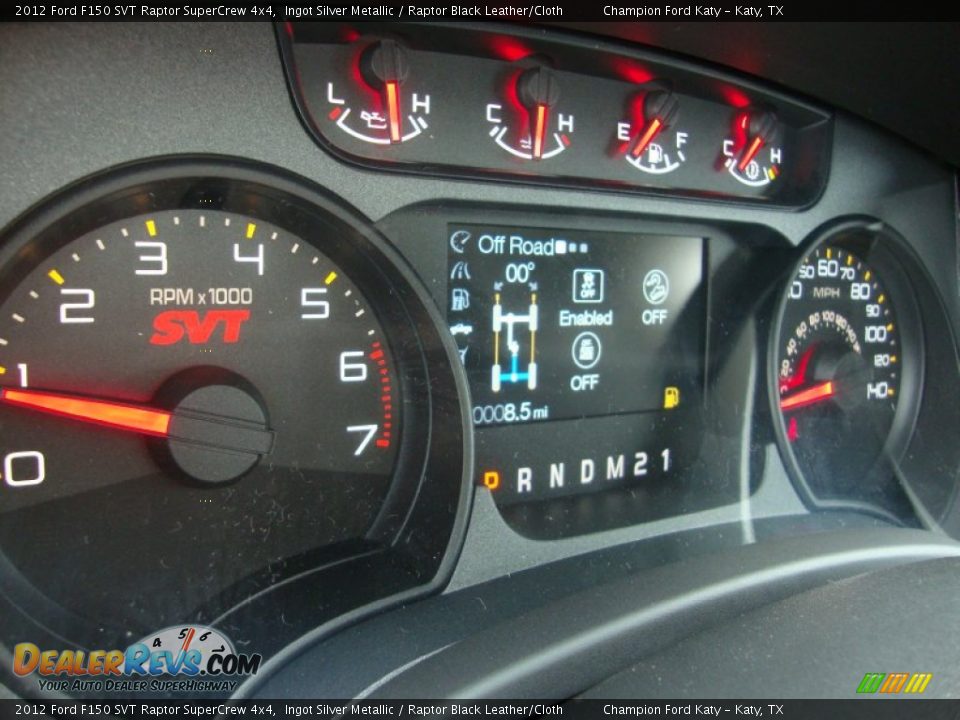 2012 Ford F150 SVT Raptor SuperCrew 4x4 Gauges Photo #31