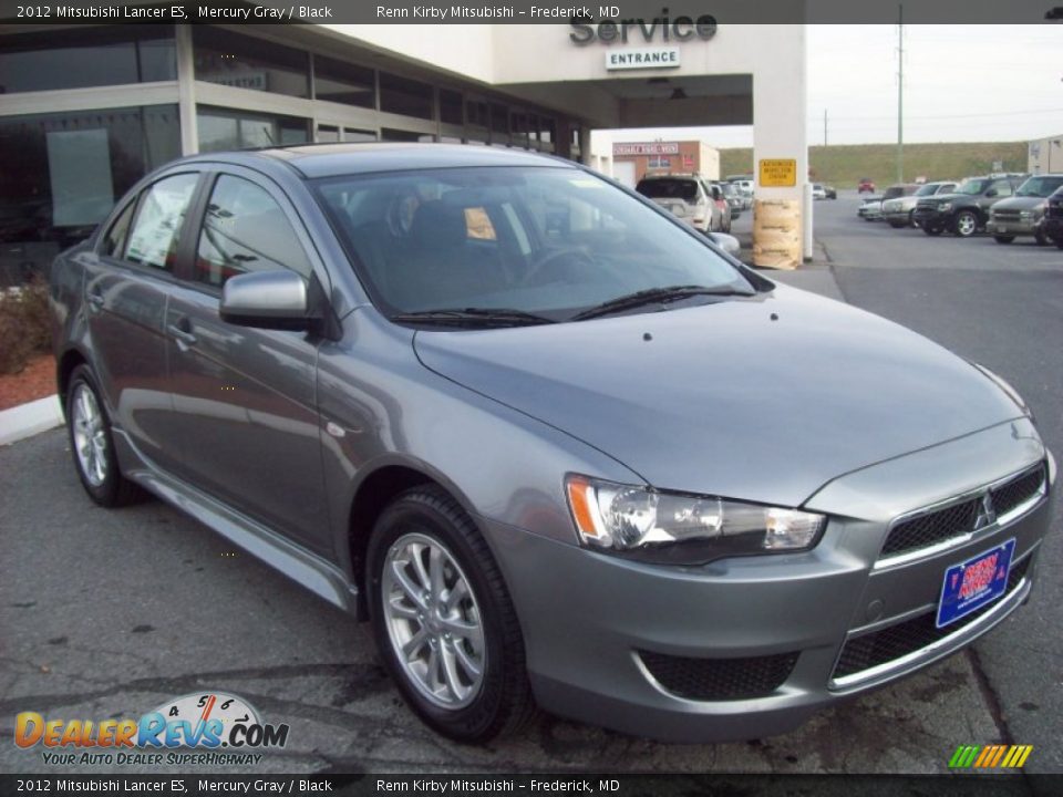 2012 Mitsubishi Lancer ES Mercury Gray / Black Photo #7