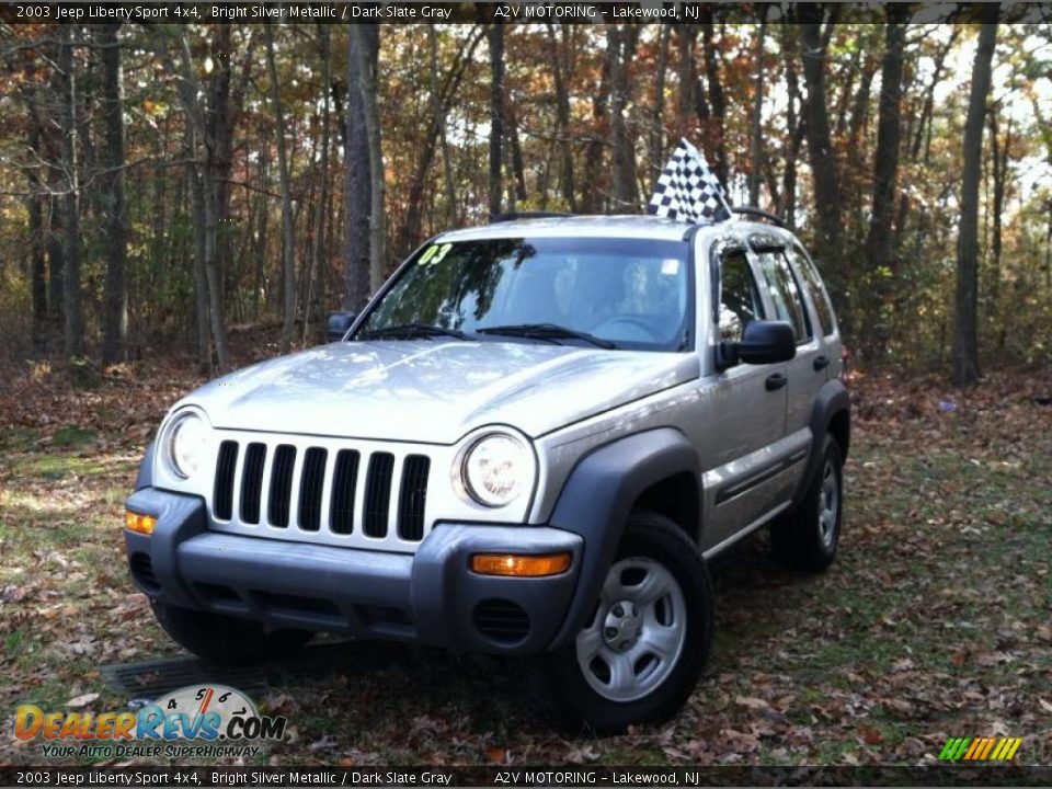 2003 Jeep Liberty Sport 4x4 Bright Silver Metallic / Dark Slate Gray Photo #3