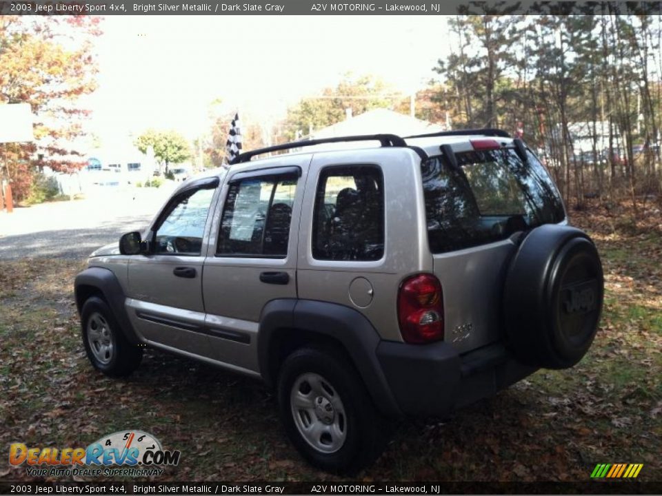 2003 Jeep Liberty Sport 4x4 Bright Silver Metallic / Dark Slate Gray Photo #5