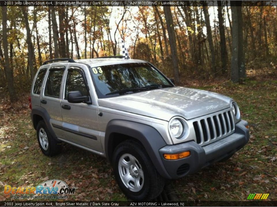 2003 Jeep Liberty Sport 4x4 Bright Silver Metallic / Dark Slate Gray Photo #9