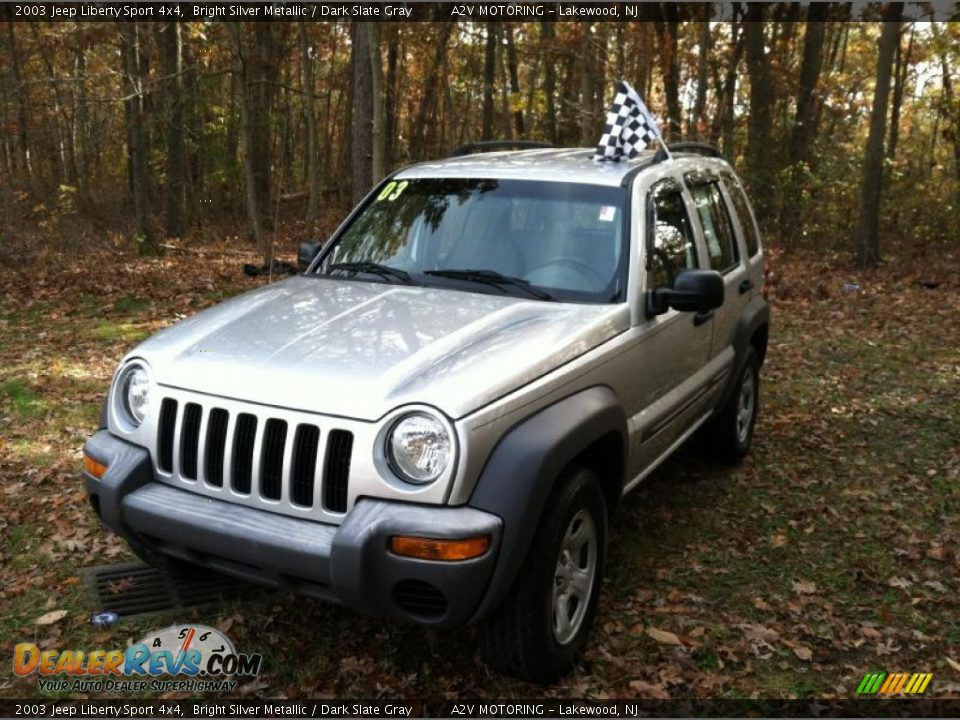 2003 Jeep Liberty Sport 4x4 Bright Silver Metallic / Dark Slate Gray Photo #10