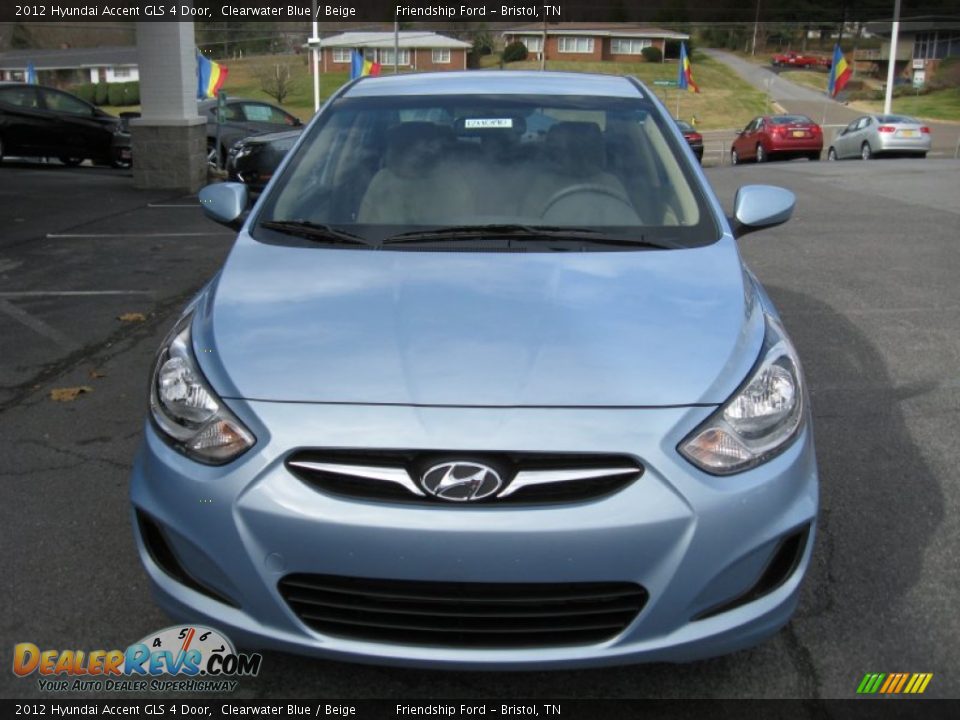 2012 Hyundai Accent GLS 4 Door Clearwater Blue / Beige Photo #3
