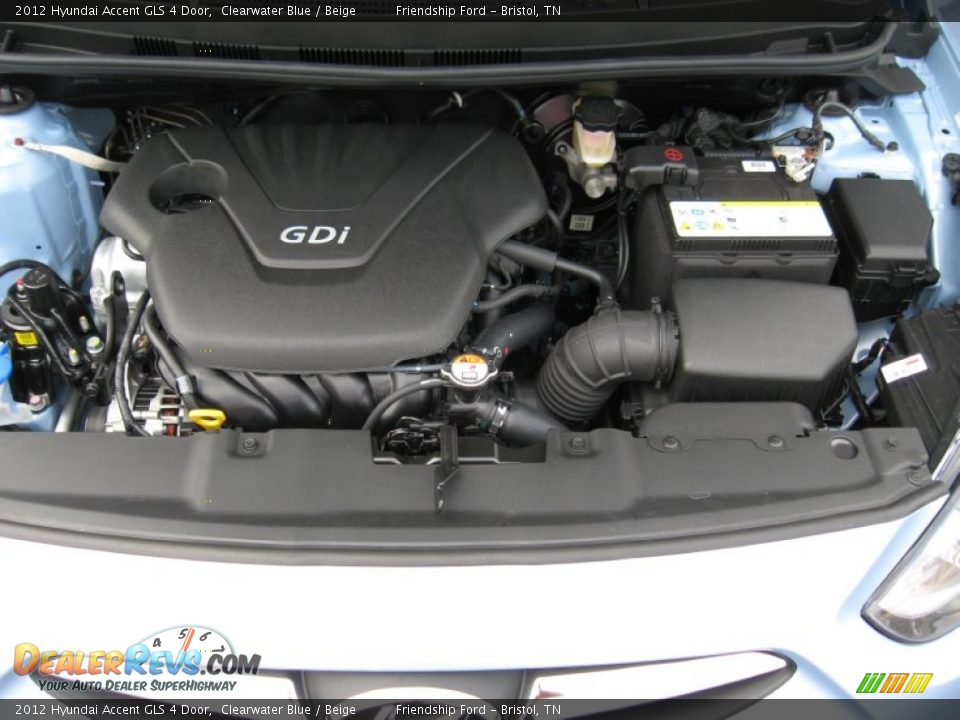 2012 Hyundai Accent GLS 4 Door Clearwater Blue / Beige Photo #9