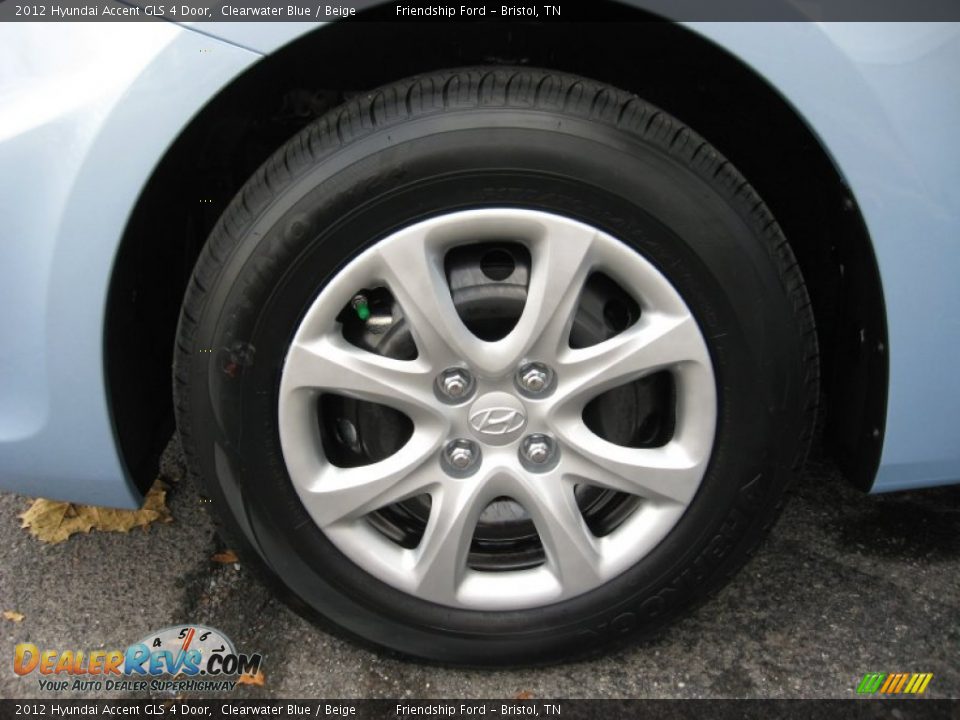 2012 Hyundai Accent GLS 4 Door Clearwater Blue / Beige Photo #10