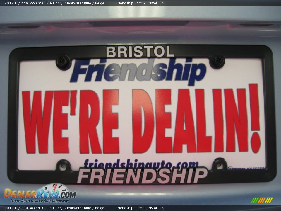 2012 Hyundai Accent GLS 4 Door Clearwater Blue / Beige Photo #12