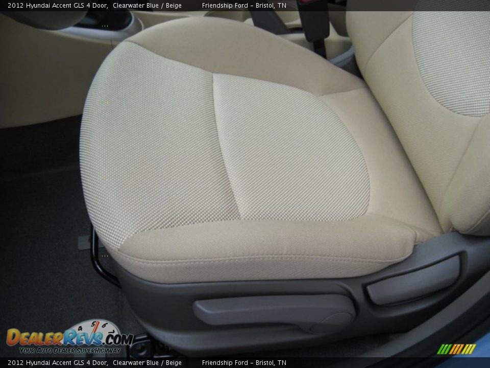2012 Hyundai Accent GLS 4 Door Clearwater Blue / Beige Photo #14