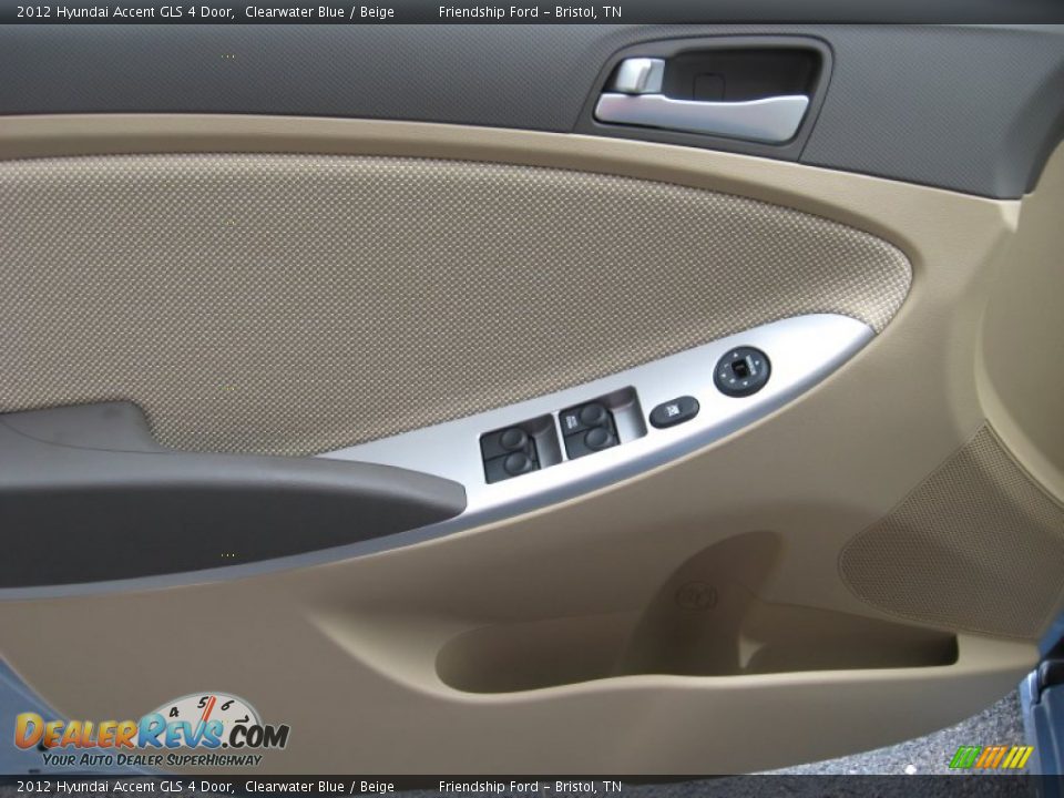 2012 Hyundai Accent GLS 4 Door Clearwater Blue / Beige Photo #15