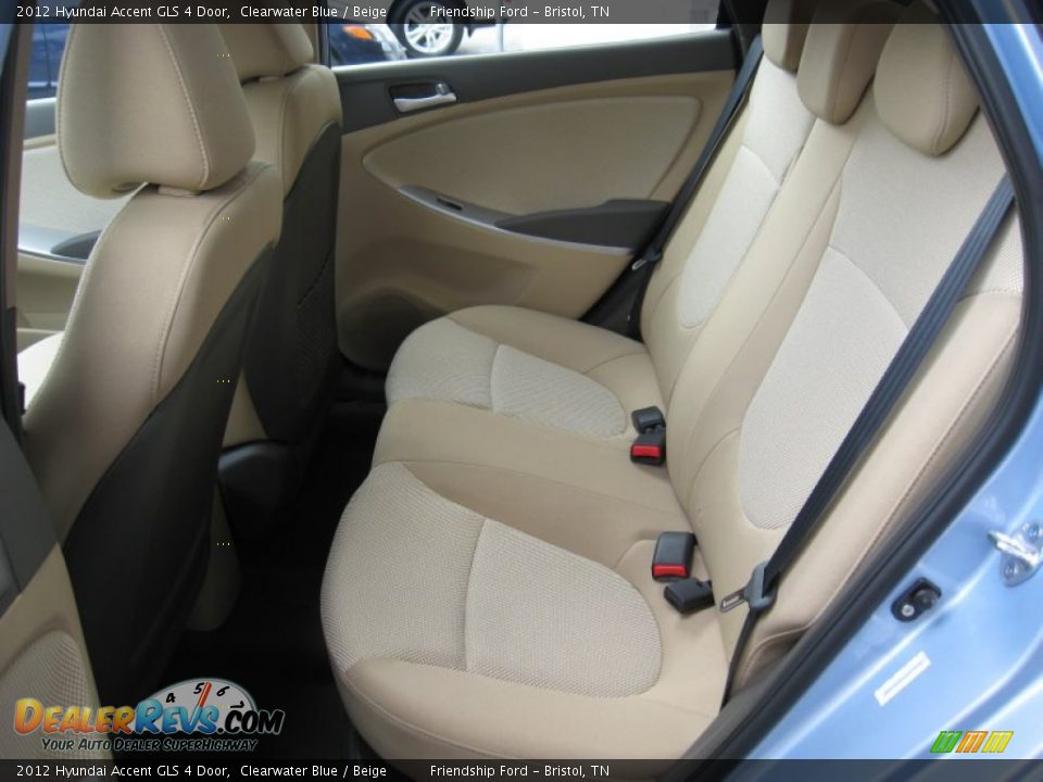2012 Hyundai Accent GLS 4 Door Clearwater Blue / Beige Photo #16