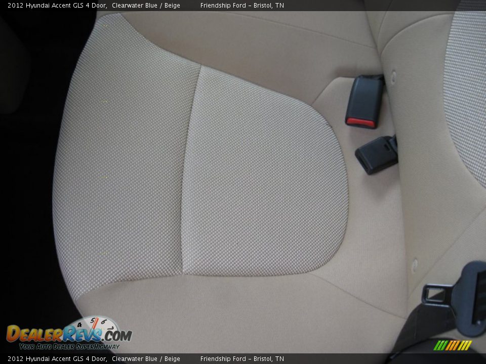 2012 Hyundai Accent GLS 4 Door Clearwater Blue / Beige Photo #17