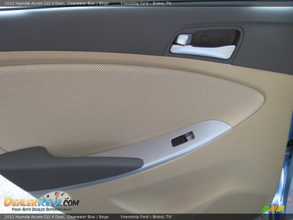 2012 Hyundai Accent GLS 4 Door Clearwater Blue / Beige Photo #18