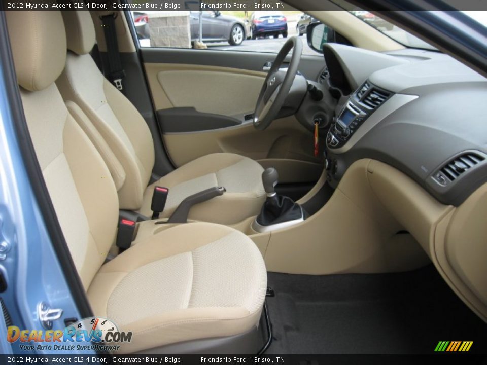 2012 Hyundai Accent GLS 4 Door Clearwater Blue / Beige Photo #19