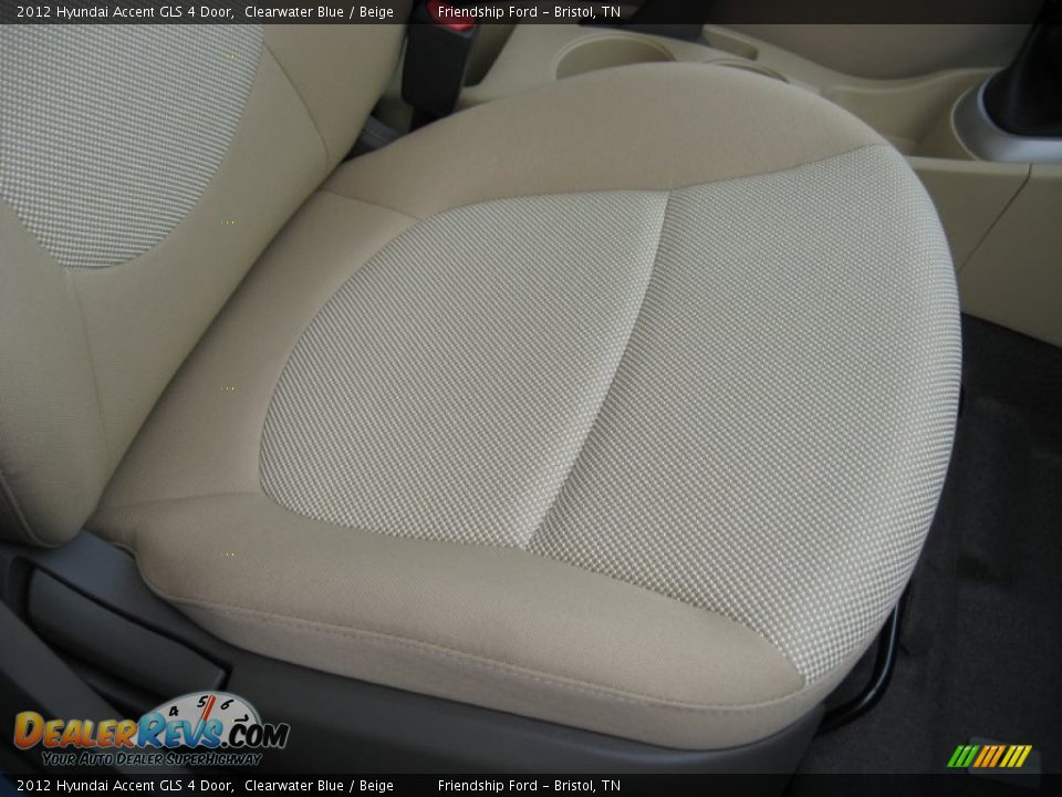 2012 Hyundai Accent GLS 4 Door Clearwater Blue / Beige Photo #20