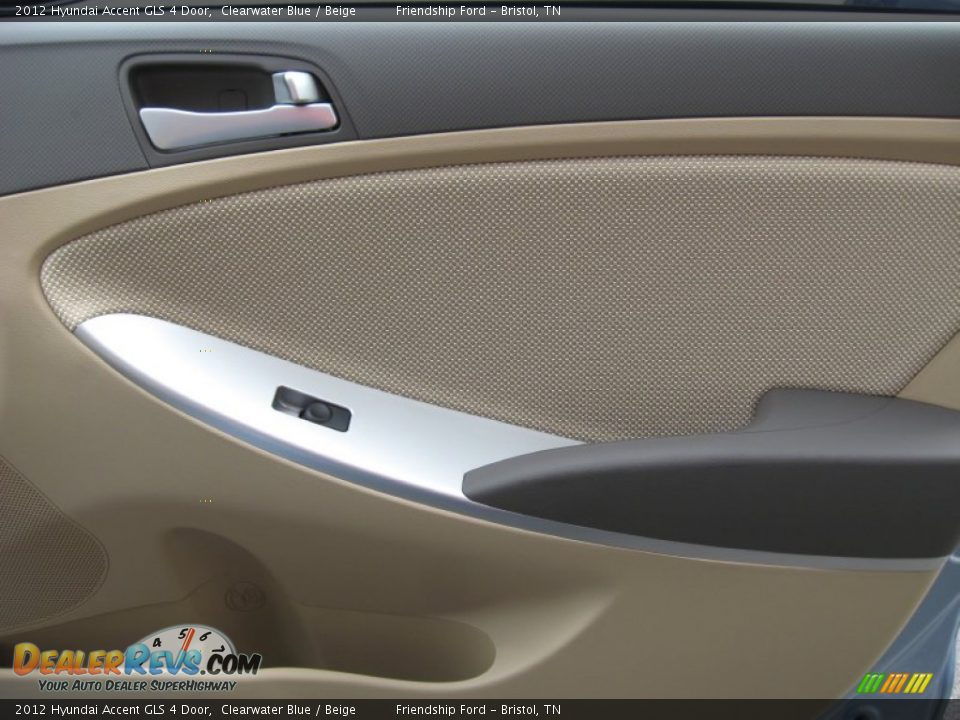 2012 Hyundai Accent GLS 4 Door Clearwater Blue / Beige Photo #21