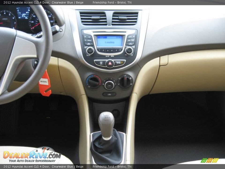 2012 Hyundai Accent GLS 4 Door Clearwater Blue / Beige Photo #23