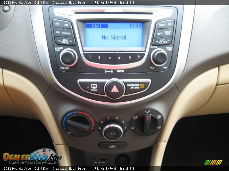 2012 Hyundai Accent GLS 4 Door Clearwater Blue / Beige Photo #24