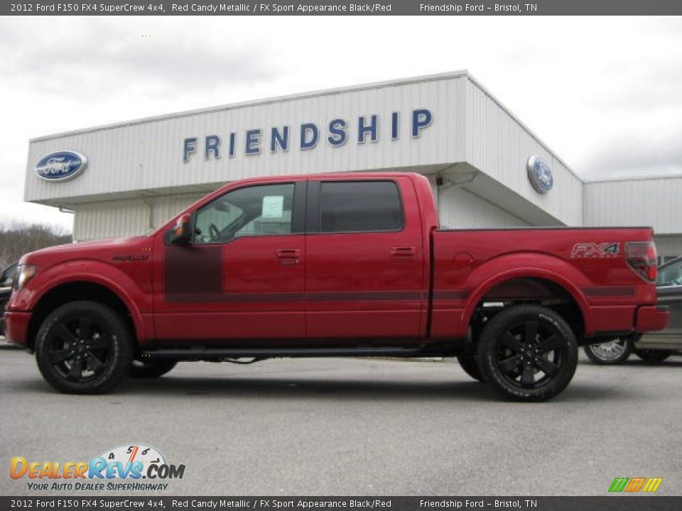 2012 Ford F150 FX4 SuperCrew 4x4 Red Candy Metallic / FX Sport Appearance Black/Red Photo #1