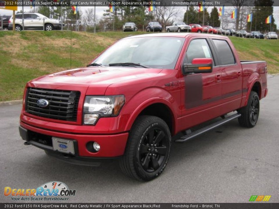 2012 Ford F150 FX4 SuperCrew 4x4 Red Candy Metallic / FX Sport Appearance Black/Red Photo #3