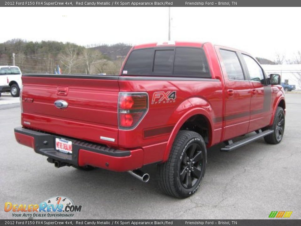 2012 Ford F150 FX4 SuperCrew 4x4 Red Candy Metallic / FX Sport Appearance Black/Red Photo #7