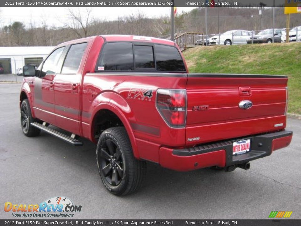 2012 Ford F150 FX4 SuperCrew 4x4 Red Candy Metallic / FX Sport Appearance Black/Red Photo #9