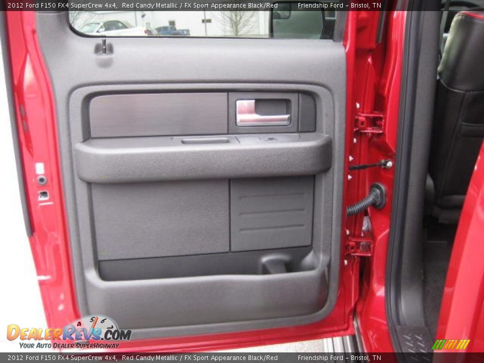 2012 Ford F150 FX4 SuperCrew 4x4 Red Candy Metallic / FX Sport Appearance Black/Red Photo #19