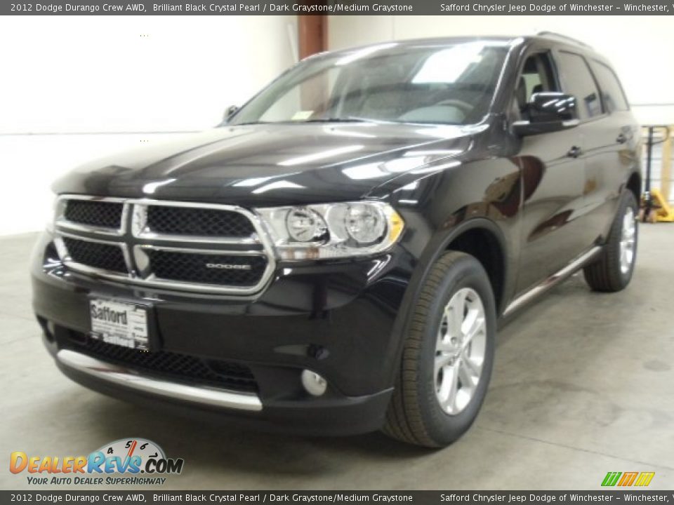 2012 Dodge Durango Crew AWD Brilliant Black Crystal Pearl / Dark Graystone/Medium Graystone Photo #1