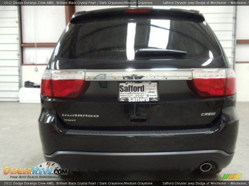2012 Dodge Durango Crew AWD Brilliant Black Crystal Pearl / Dark Graystone/Medium Graystone Photo #4