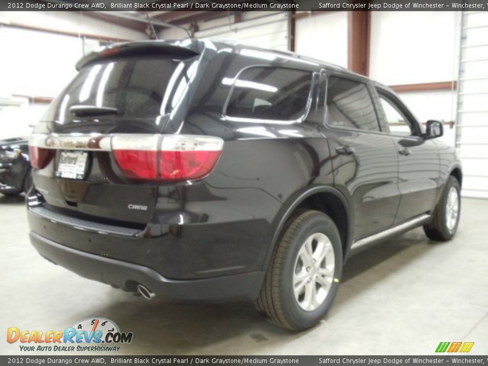 2012 Dodge Durango Crew AWD Brilliant Black Crystal Pearl / Dark Graystone/Medium Graystone Photo #5