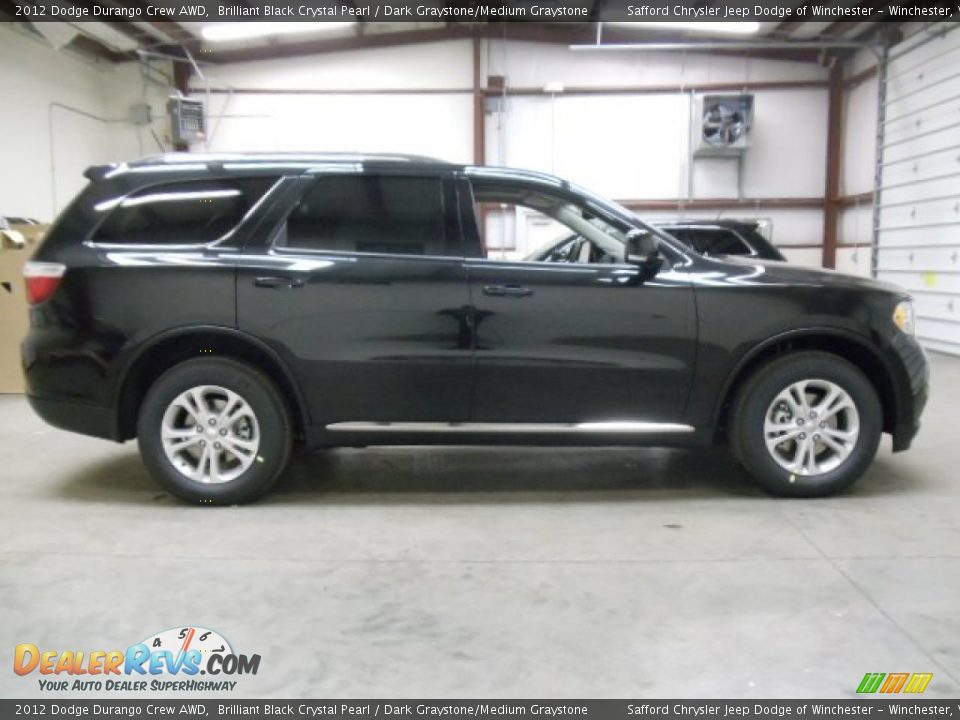 2012 Dodge Durango Crew AWD Brilliant Black Crystal Pearl / Dark Graystone/Medium Graystone Photo #6