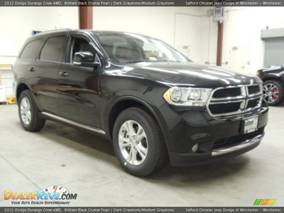 2012 Dodge Durango Crew AWD Brilliant Black Crystal Pearl / Dark Graystone/Medium Graystone Photo #7