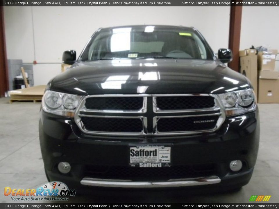 2012 Dodge Durango Crew AWD Brilliant Black Crystal Pearl / Dark Graystone/Medium Graystone Photo #8