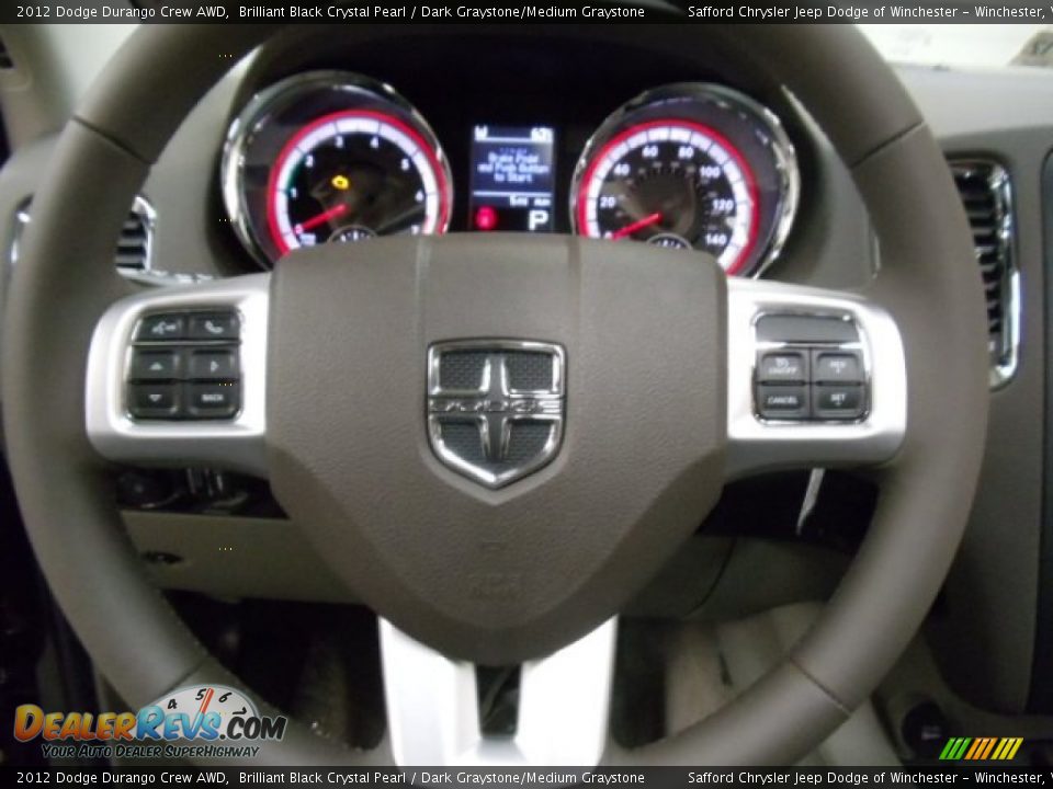 2012 Dodge Durango Crew AWD Brilliant Black Crystal Pearl / Dark Graystone/Medium Graystone Photo #18