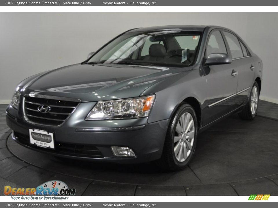 2009 Hyundai Sonata Limited V6 Slate Blue / Gray Photo #1