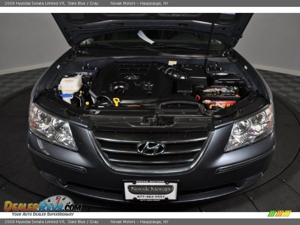 2009 Hyundai Sonata Limited V6 Slate Blue / Gray Photo #9