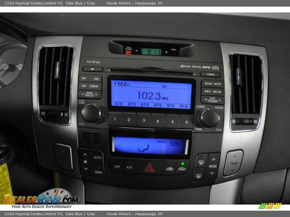 2009 Hyundai Sonata Limited V6 Slate Blue / Gray Photo #30