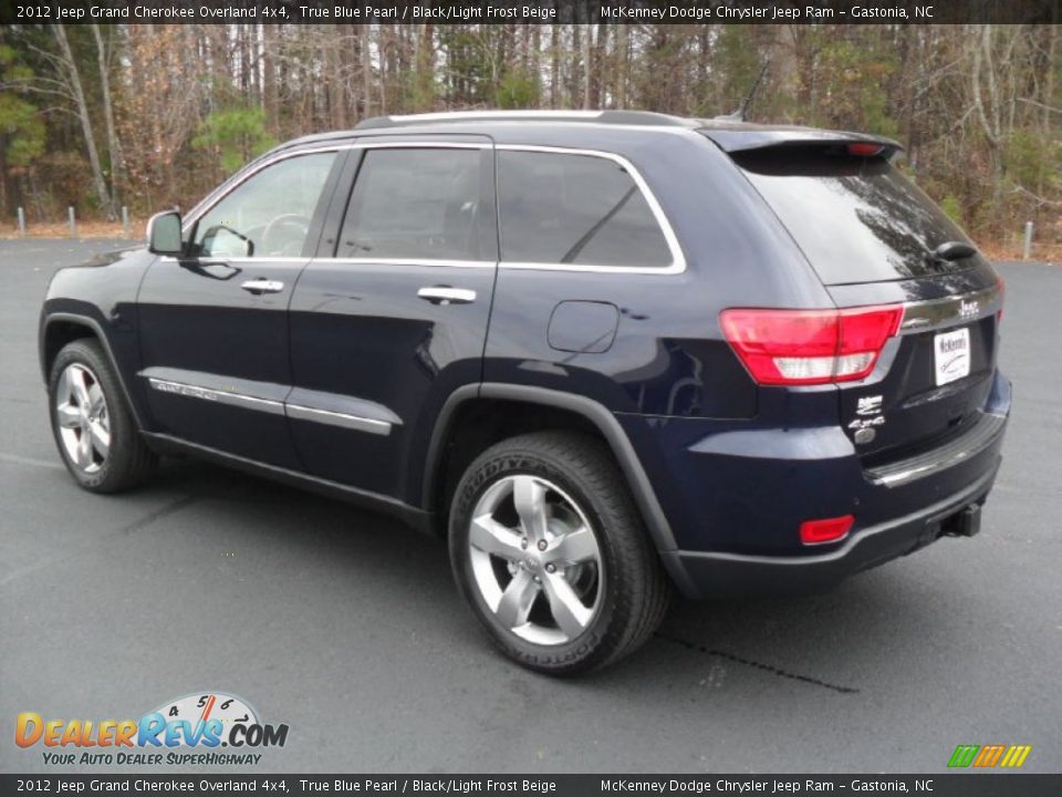 2012 Jeep Grand Cherokee Overland 4x4 True Blue Pearl / Black/Light Frost Beige Photo #2