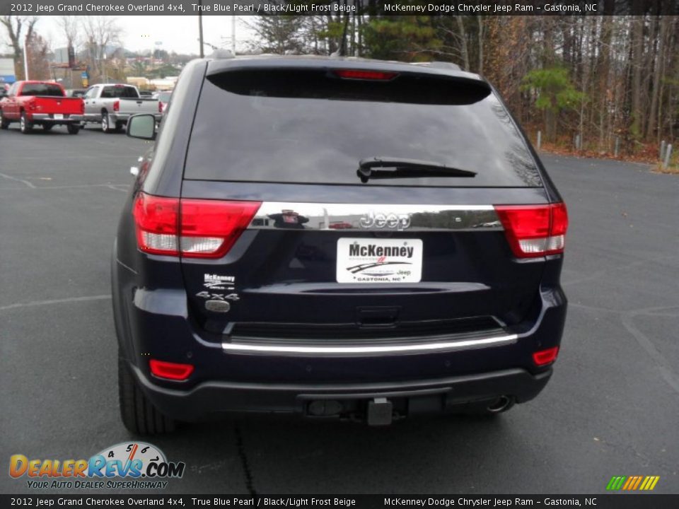 2012 Jeep Grand Cherokee Overland 4x4 True Blue Pearl / Black/Light Frost Beige Photo #3
