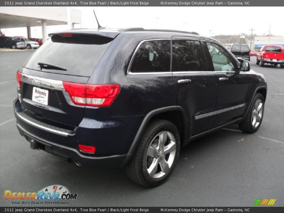 2012 Jeep Grand Cherokee Overland 4x4 True Blue Pearl / Black/Light Frost Beige Photo #4