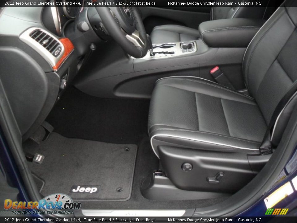 2012 Jeep Grand Cherokee Overland 4x4 True Blue Pearl / Black/Light Frost Beige Photo #7