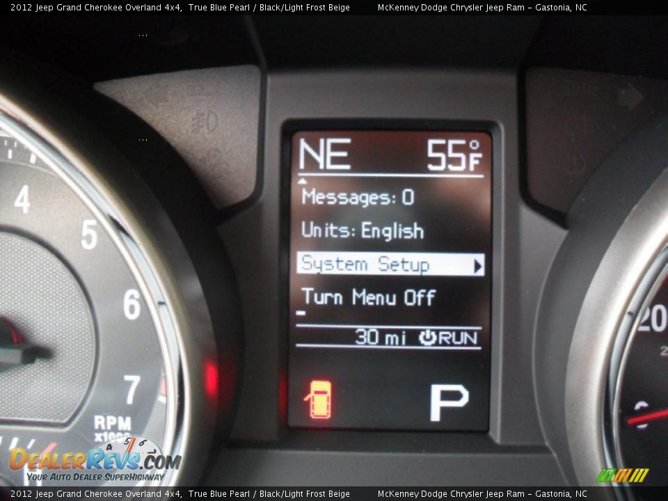 2012 Jeep Grand Cherokee Overland 4x4 True Blue Pearl / Black/Light Frost Beige Photo #14