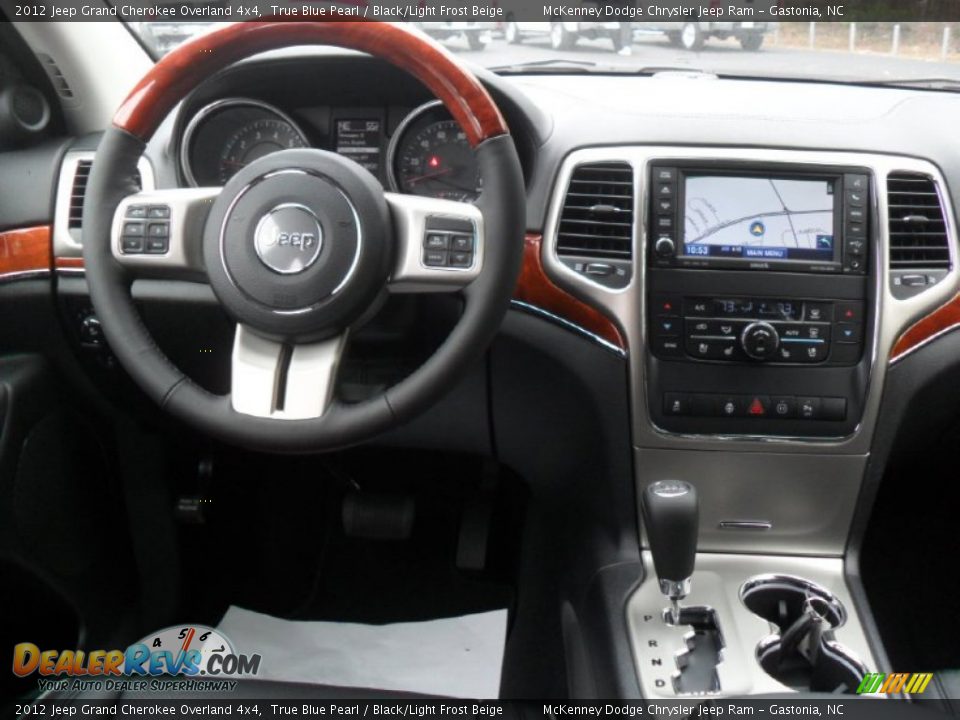 2012 Jeep Grand Cherokee Overland 4x4 True Blue Pearl / Black/Light Frost Beige Photo #18