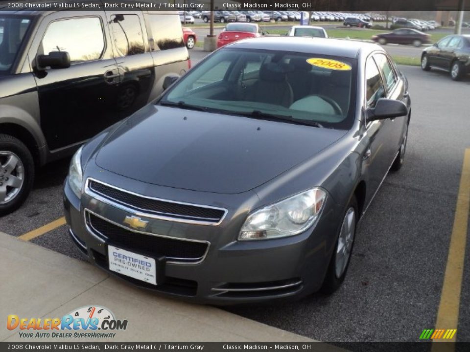 2008 Chevrolet Malibu LS Sedan Dark Gray Metallic / Titanium Gray Photo #1